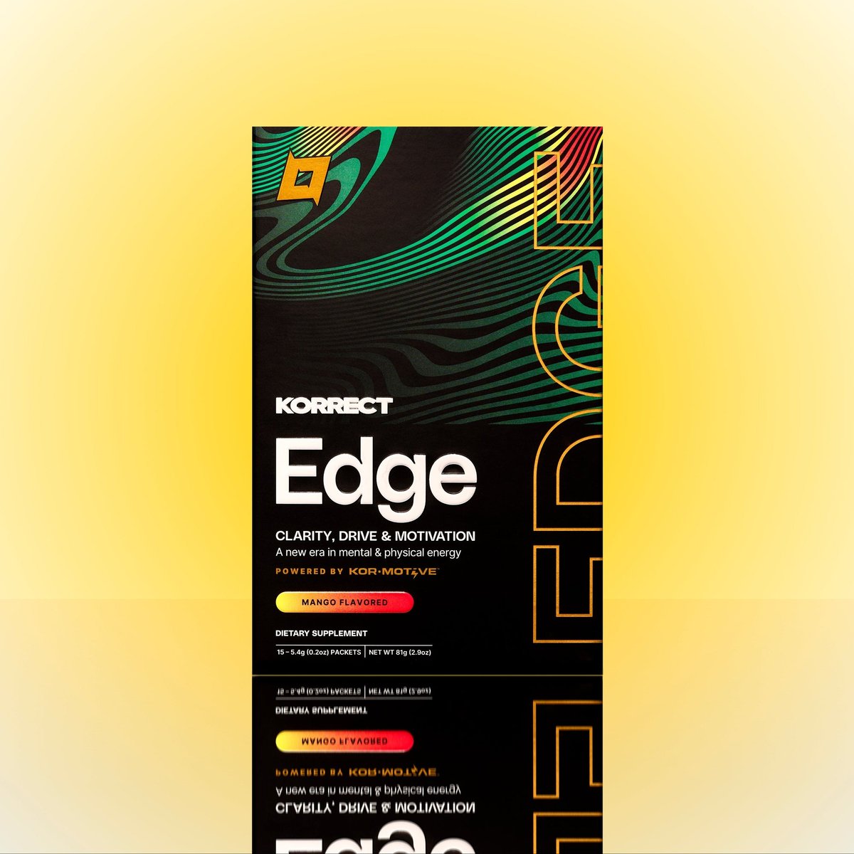 Korrect Edge Instant box in warm studio light